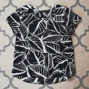 Noir Black Palm Blouse